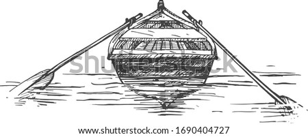 Similar – Image, Stock Photo back rowed boat ship bank