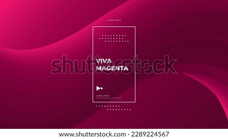 Fluid gradient viva magenta background. Abstract wave deep pink trendy banner. Vector