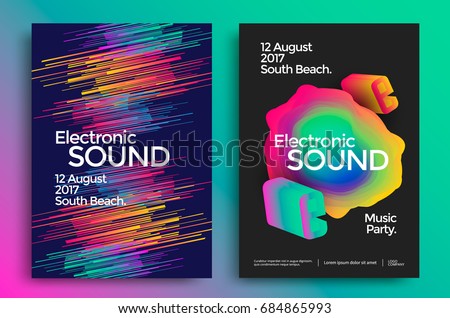 music night party flyer vector template design download free high flyers club rave party art