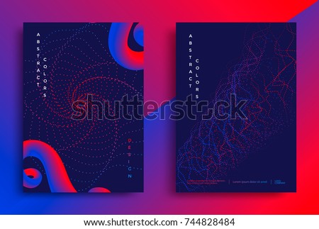 Minimal covers or posters design template. Abstract shapes with vibrant gradients. Vector illustration