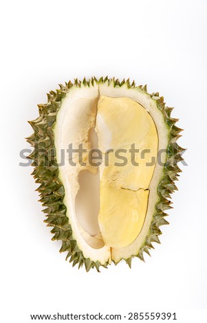 Durian The King of Fruits on white background