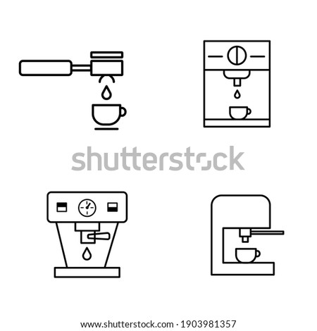 Socket machine coffe in trendy line style.  simple design for graphics, logos, websites, social media, UI, mobile apps, EPS10