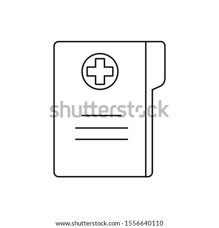 Medic folder element in flat simple style