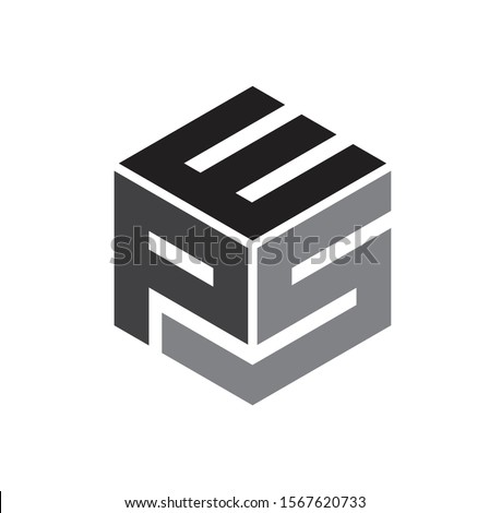 Initial / Letter E,P and S with box for logo design inspiration - Vector Stock fotó © 