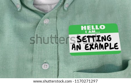 Image, Stock Photo Setting an example