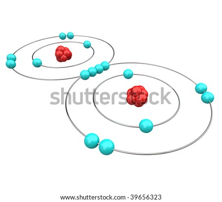 Atomic Diagram Of Oxygen, Or O2, Showing The Protons, Neutrons And ...