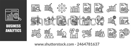 Business Analytics icon set for design elements