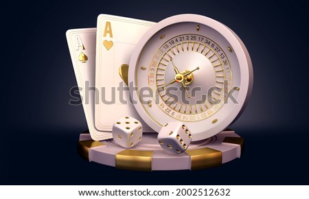 casino rouleete cards crabs  illustration 3d render 3d rendering