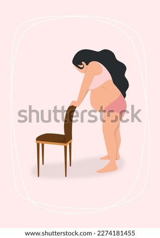 birthing positions for labour, Forward lean Leaning on to a chair