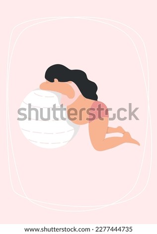 birthing positions for labour, Kneel then lean forward onto a ball