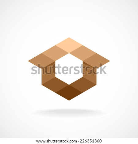 Real estate logo template. Abstract rhombus concept.