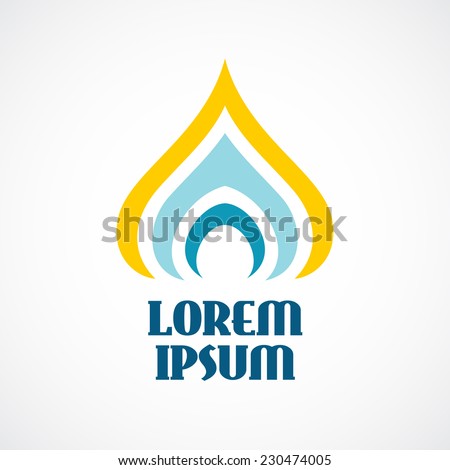 Religion logo template. Stylized orthodox church dome or candle.
