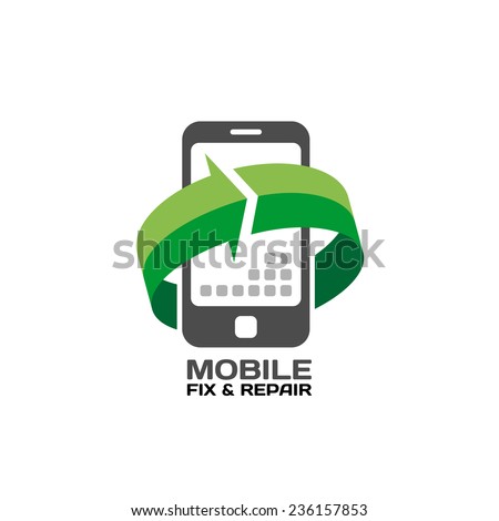 Mobile devices service and repair logo template