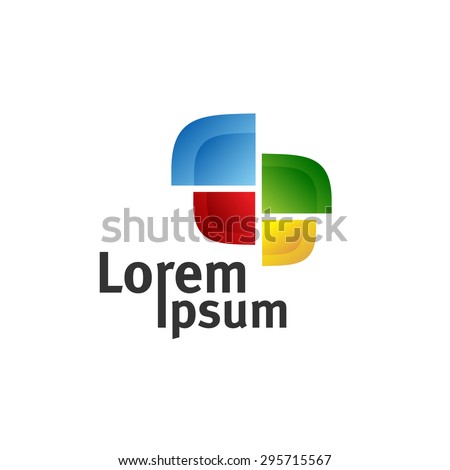 Television media colorful logo template
