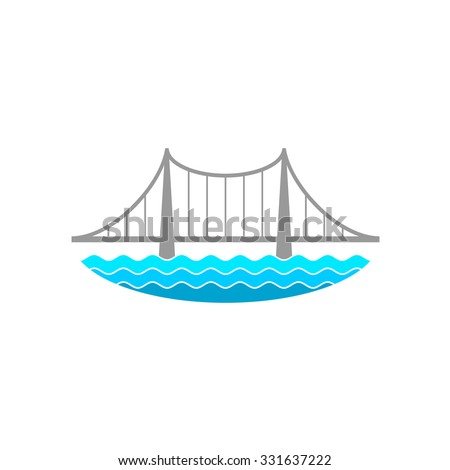 Bridge over the river logo