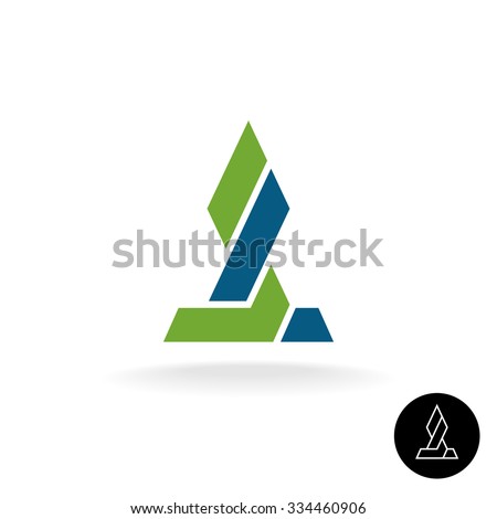 Financial logo concept. Force link connection monumental sign. Power of two sides. Synergy symbol. Arrow grow up sign.