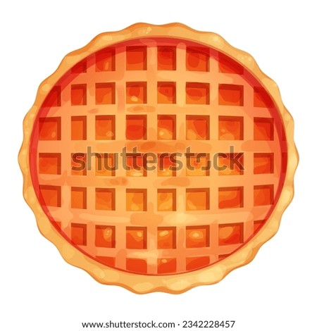 Similar – Image, Stock Photo Apricot pie in tray freshly baked. Top view of pie with a lattice crust