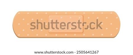 Band aid medical plaster, strip. Breathable bandaids set. Firs aid tape, Different shapes. Bandaid isolated on white background