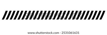 Slash line doodle border, diagonal lines. Divider strip Tilt strip geometric abstract border. Diagonal grid. Geometric dashed tape