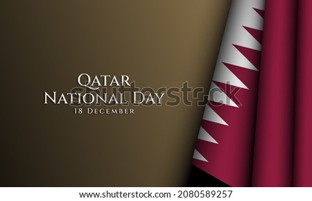 Qatar National Day Background Design. Banner, Poster, Greeting Card. Vector Illustration.