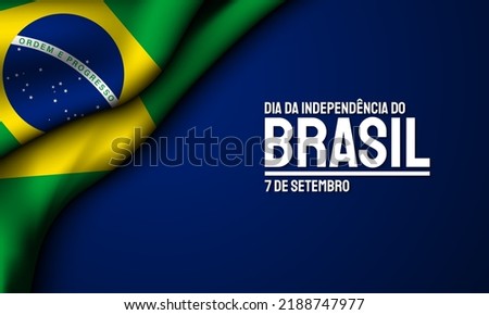 Brazil Independence Day Background Design. Translation : September 7th, Brazil Independence Day. Vector Illustration.