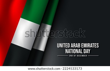 United Arab Emirates National Day Background Design. Banner, Poster, Greeting Card. Vector Illustration.