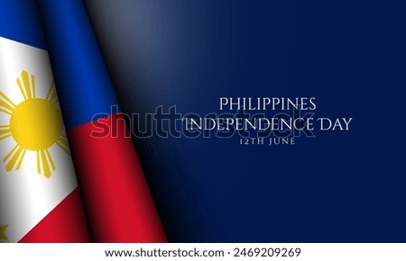 Philippines Independence Day Background Design. Banner, Poster, Greeting Card. Vector Illustration.