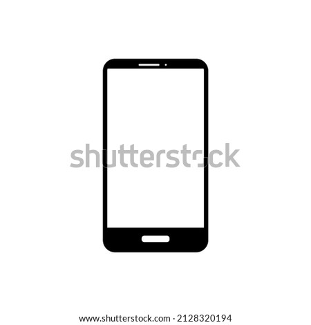 mobile phone icon vector illustration, black base color, perfect for icons, mascots, logos, etc ストックフォト © 
