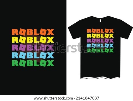 Roblox Colorful T-Shirt Design, Roblox t-shirts