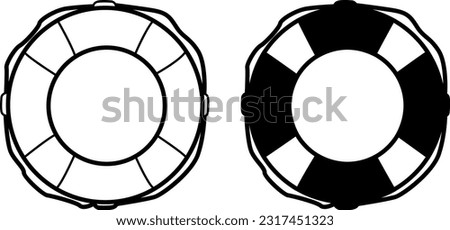 Lifebuoy icons. Maritime Water Safety. Vector illustration. Leisure and Tourism