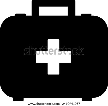 Medical Bag Black Icon. Vector illustration
