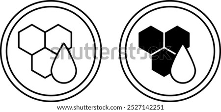 Labels Ceramide. Black and White Vector Icons. Sticker For Cosmetic Packaging. Concept Skin Care