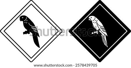 Similar – Image, Stock Photo Bird on road sign in front of Elbe river bank landscape