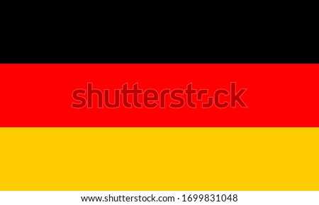 Flat vector flag of the Federal Republic of Germany. The aspect ratio of the flag is 3: 5.
