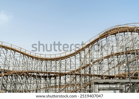 Image, Stock Photo Wooden roller coaster