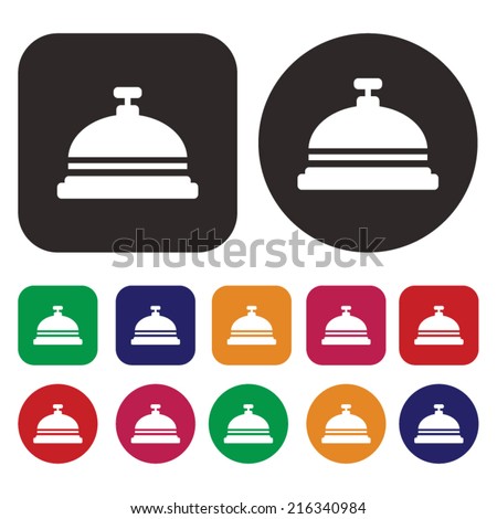 Hotel Bell, Service Bell, Reception bell icon
