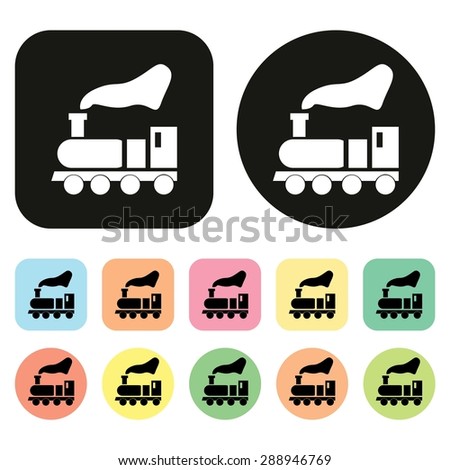 Train icon. Public transportation icon. Vector