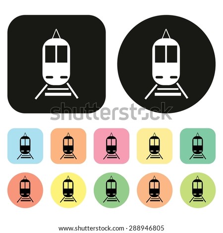 Train icon. Public transportation icon. Vector