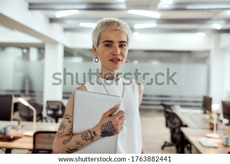 Image, Stock Photo Alternative Girl Lookin Camera