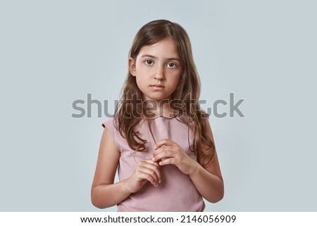 Similar – Image, Stock Photo portrait of beautiful kid girl at home. Christmas