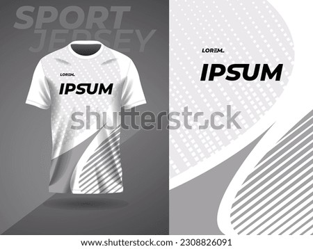 white gray sports jersey football and soccer, jersey racing, gaming, motocross, cycling, running