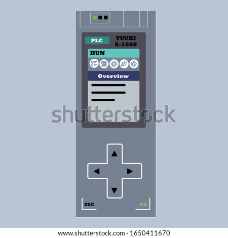 PLC Programable Logic Controller Flat Design