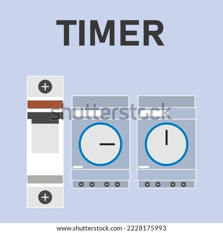 Electrical Panel With MCB Timer Contactor PLC Simple Flat Design