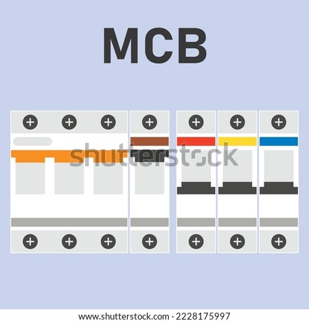 Electrical Panel With MCB Timer Contactor PLC Simple Flat Design