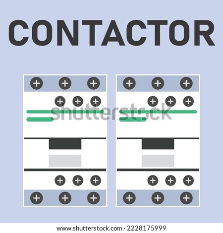 Electrical Panel With MCB Timer Contactor PLC Simple Flat Design