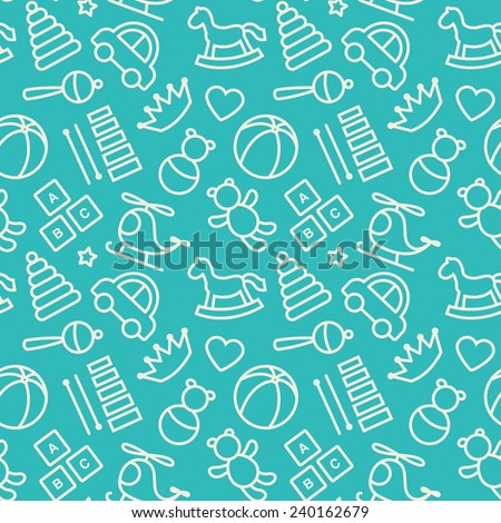 Baby toys seamless pattern.