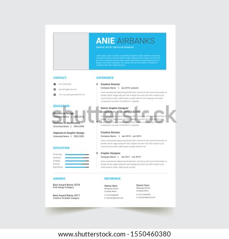 Resume design print redy  eps file