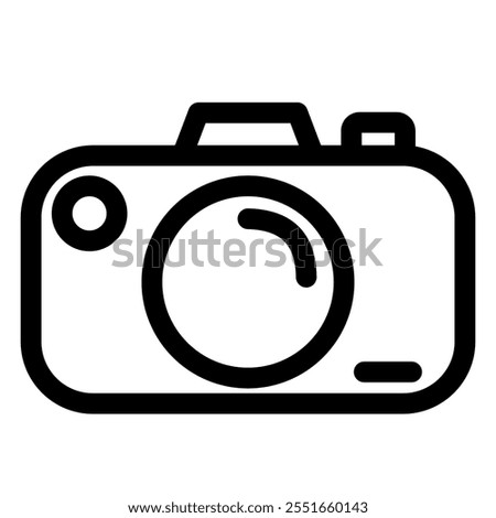 Compact Camera - clean and modern Photography and videography icon.