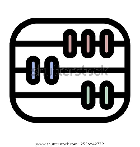 Mathematics slide rule symbol - modern education or office icon symbol