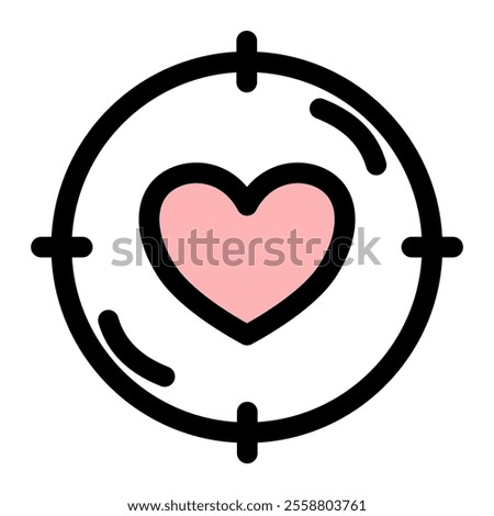 Love target group - clean and modern valentines day icon.